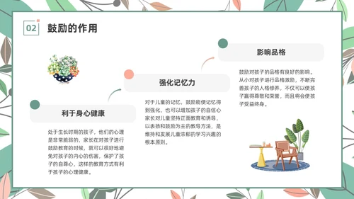 绿色小清新遇见美好赞出成长家长进课堂培训PPT