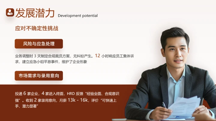 通用版大学生求职个人综合展示职业生涯规划PPT