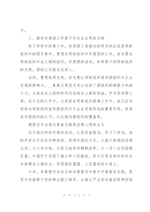 建团百年当励志青春无悔再启程心得体会范文.docx