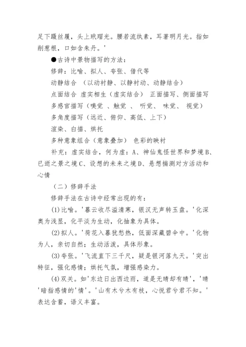 高中诗歌鉴赏答题知识点总结.docx