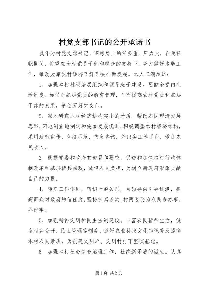 村党支部书记的公开承诺书 (2).docx