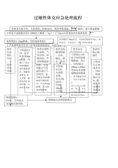 过敏性休克应急处理流程完整精细版