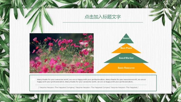绿色环保慈善公益通用PPT模板