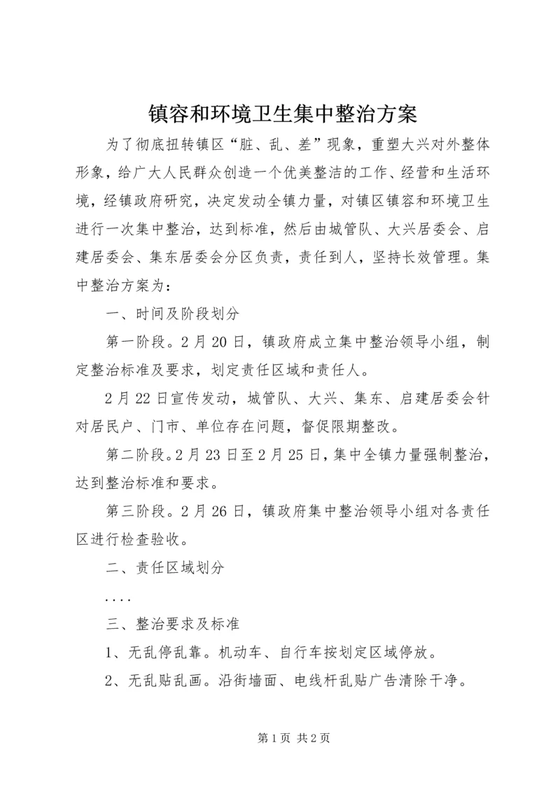 镇容和环境卫生集中整治方案 (3).docx