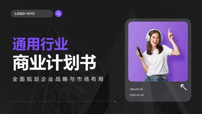 紫色商务风通用行业商业计划书PPT模板