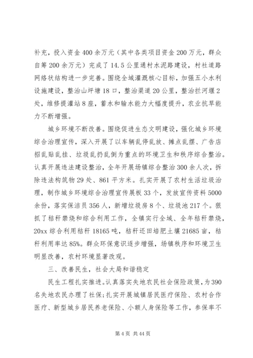 乡镇政府工作报告范本.docx