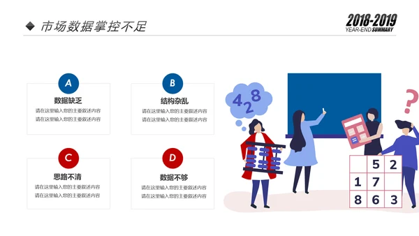 红蓝2019销售部市场部年终总结计划PPT模板