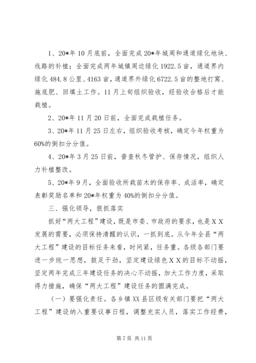 副县长在县城周绿化和绿色通道建设工作会讲话.docx