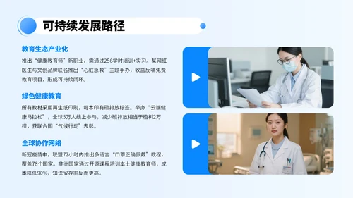 蓝色商务风医疗健康教育讲座PPT