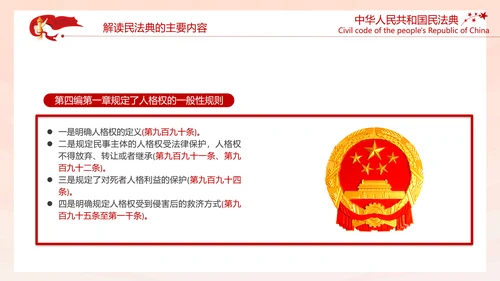 中国首部民法典解读PPT模板
