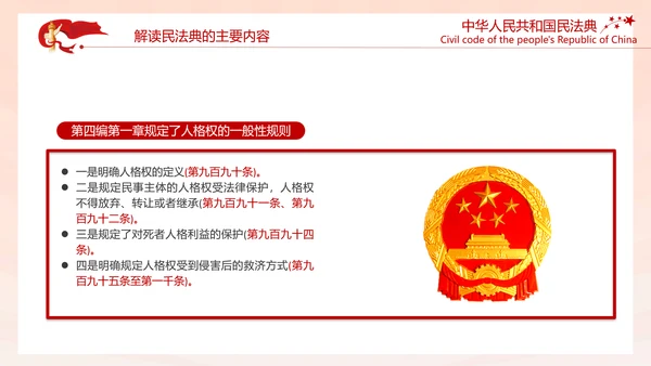 中国首部民法典解读PPT模板