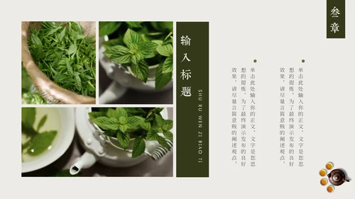 茶园春茶，茶叶种植通用PPT模板