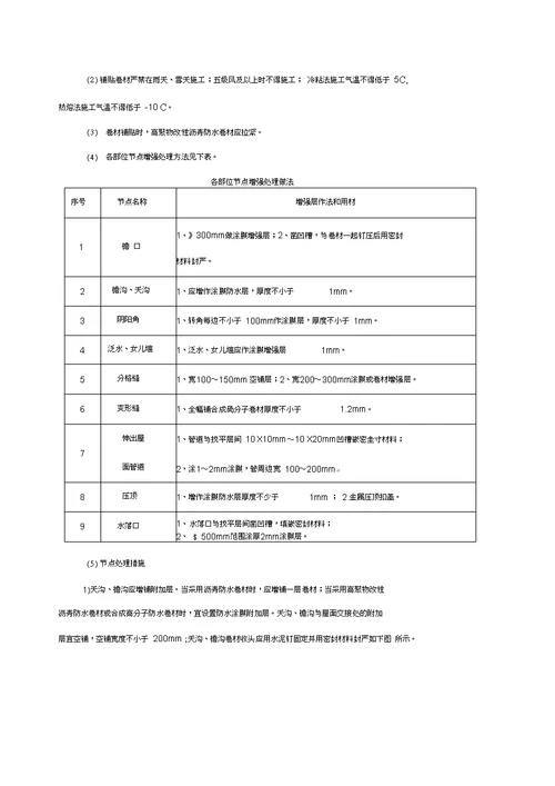 2017年屋面防水技术交底