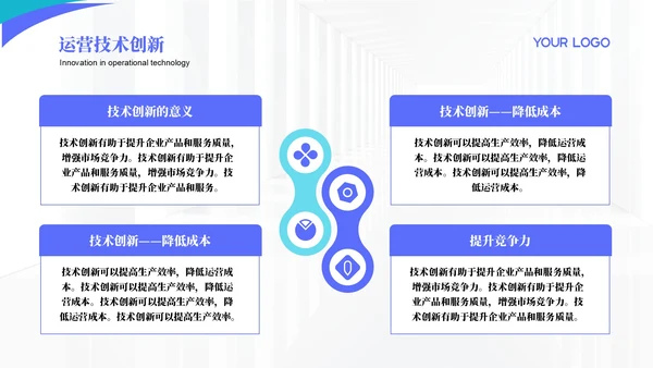 蓝色商务风运营效能持续优化年终总结PPT模板