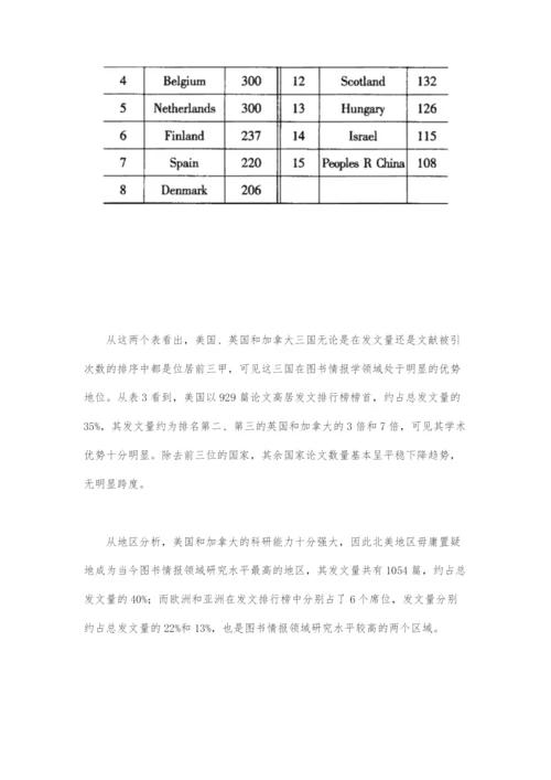 近五年来国外图书馆学情报学论文的计量研究.docx