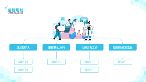 绿色插画风医疗行业牙科研究项目总结汇报PPT模板