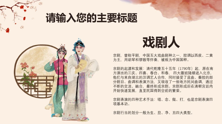 京剧中国国粹传统文化PPT