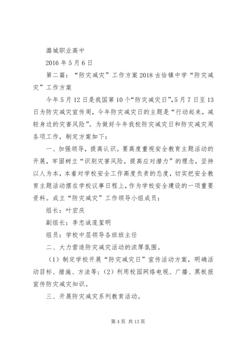 防灾减灾工作方案.docx