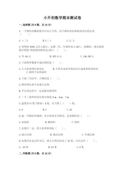 小升初数学期末测试卷精品【巩固】.docx