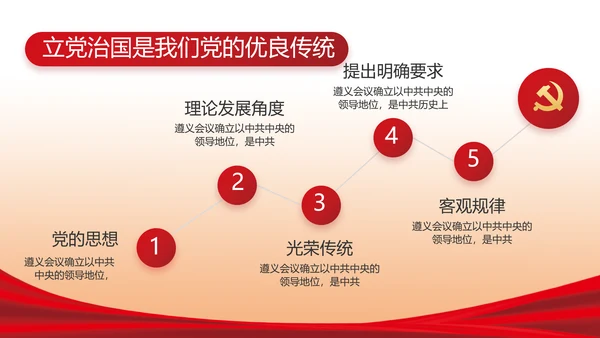 红色简约大气政府工作总结汇报PPT