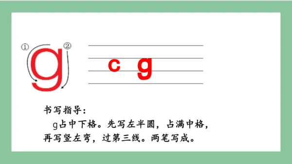 部编版语文一年级上册汉语拼音 5 g k h（课件）
