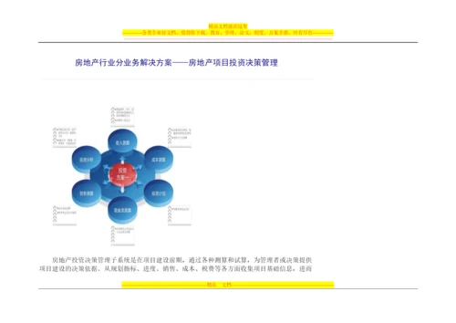 房地产行业分业务解决方案——房地产项目投资决策管理.docx