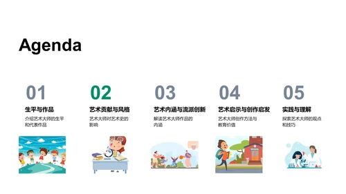 艺术大师创作解析PPT模板