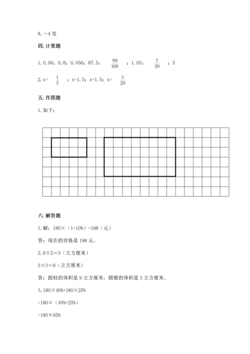 小升初数学期末测试卷（精练）.docx