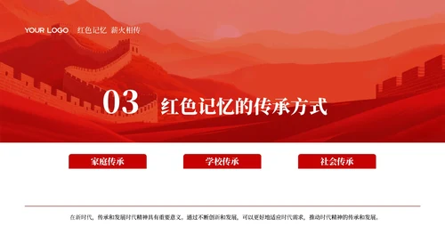 红色中国风红色革命PPT模板
