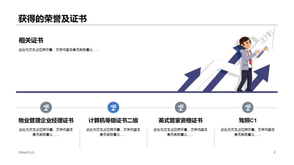 蓝色插画公司销售经理岗位竞聘述职PPT素材