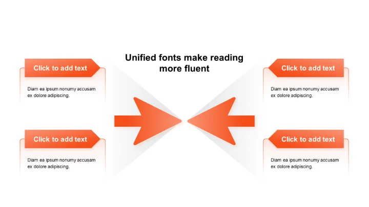 渐变PPT两项箭头冲突关系页