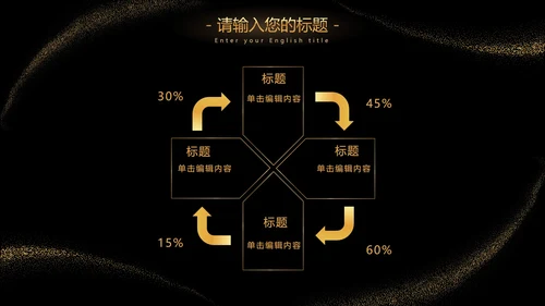 黑金流线璀璨奢华PPT模板