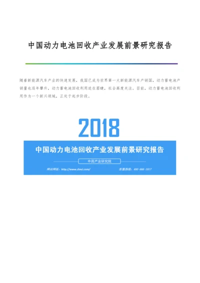 中国动力电池回收产业发展前景研究报告.docx