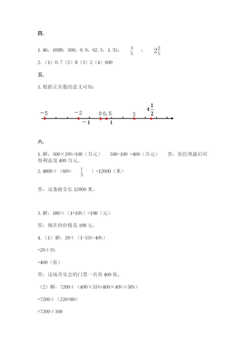 小学毕业班数学检测题带答案ab卷.docx
