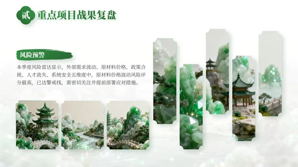 绿色中国风事业部工作总结PPT模板