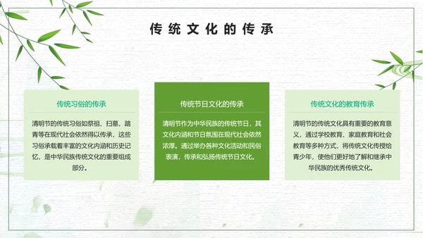 小清新清明踏青ppt模板