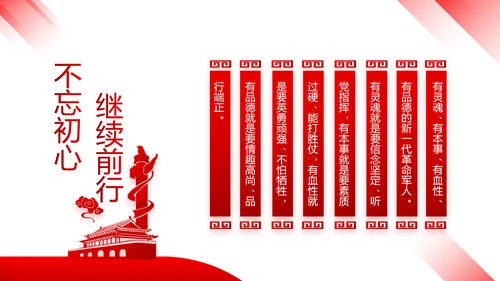 红色大气党建学习教育活动微党课动态PPT模板