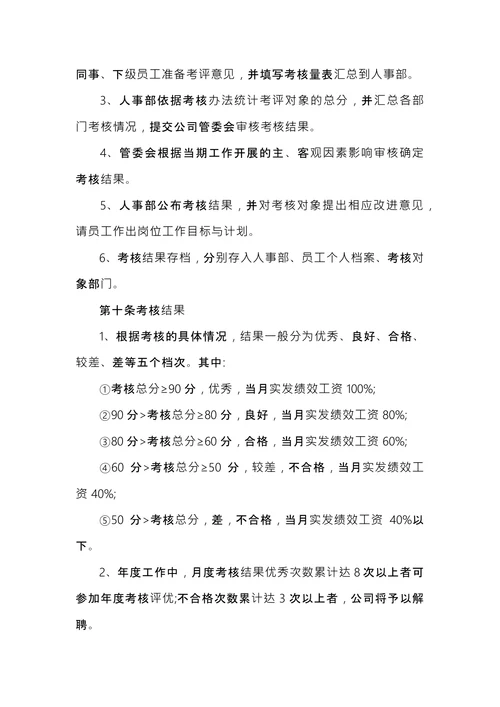 集团绩效考核管理办法