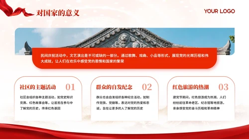 红色党政风建党节PPT模板