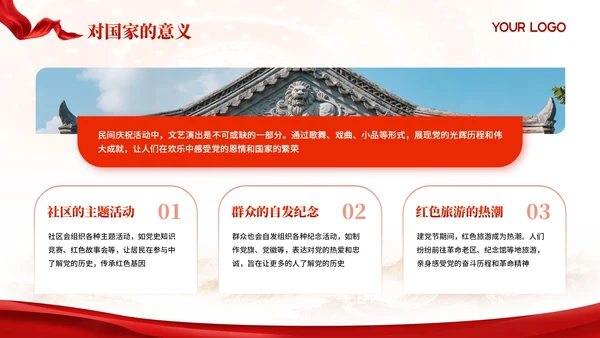 红色党政风建党节PPT模板