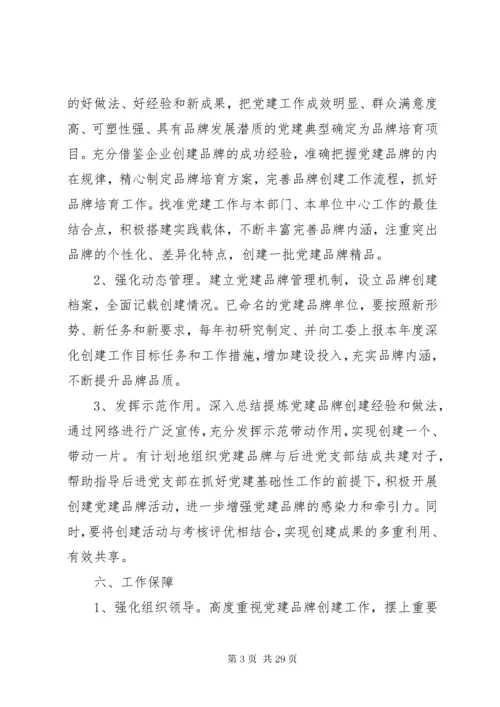 党支部品牌建设方案精选多篇.docx