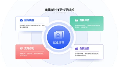 简约风并列关系4项PPT图文页