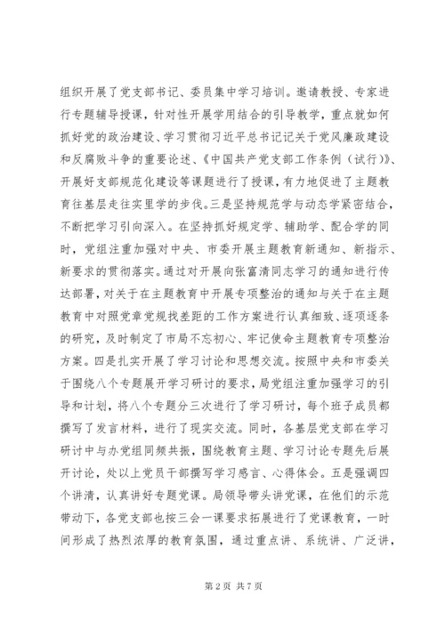 主题教育总结报告(局党组班子).docx