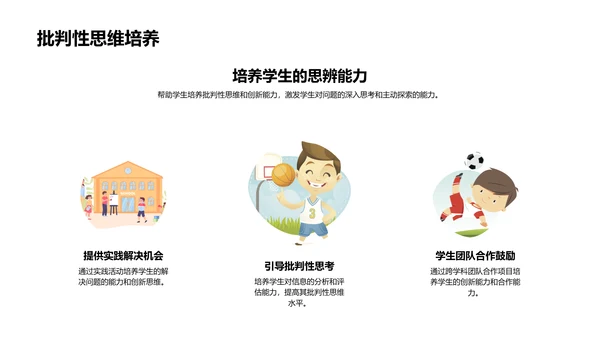 交叉学科教学实践PPT模板