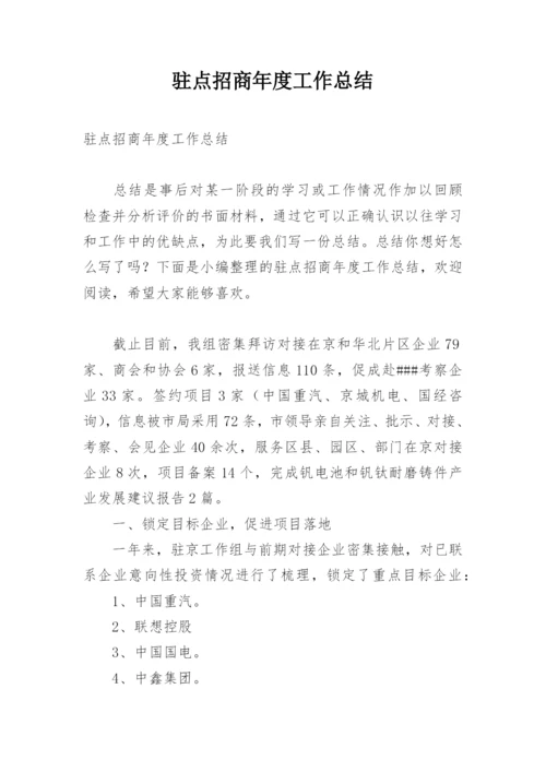 驻点招商年度工作总结.docx