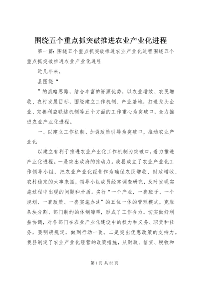 围绕五个重点抓突破推进农业产业化进程.docx