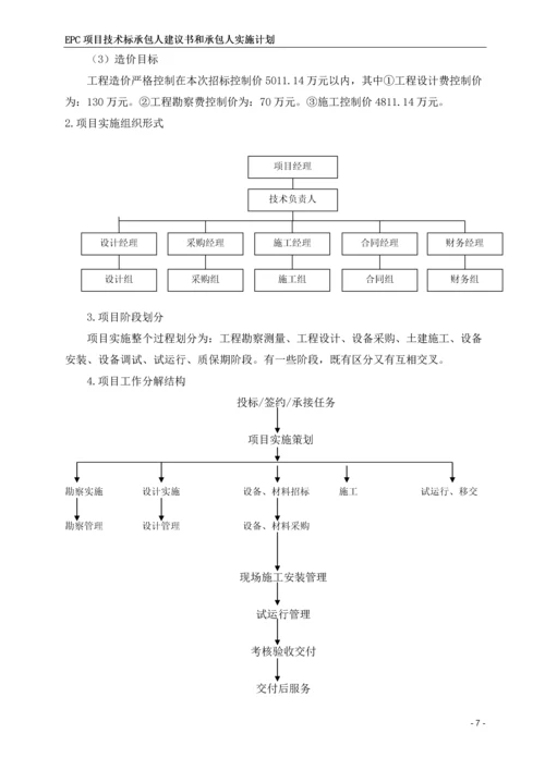 EPC工程项目技术标承包人建议书和承包人实施计划模板(全套).docx