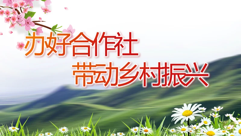 办好合作社带动乡村振兴动态PPT