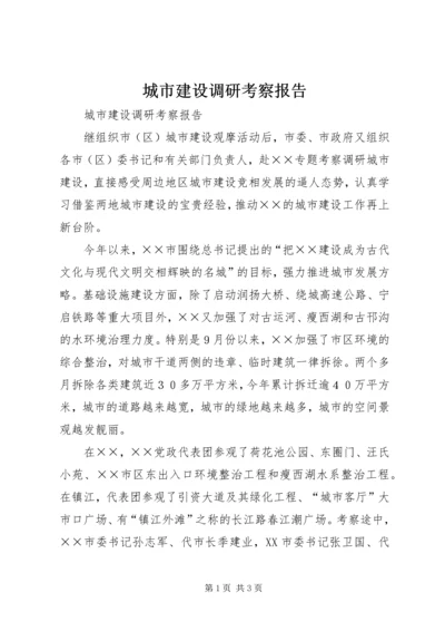城市建设调研考察报告.docx
