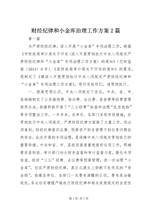 财经纪律和小金库治理工作方案2篇.docx